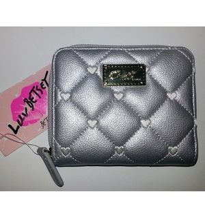 NWT Luv Betsey Johnson silver wallet